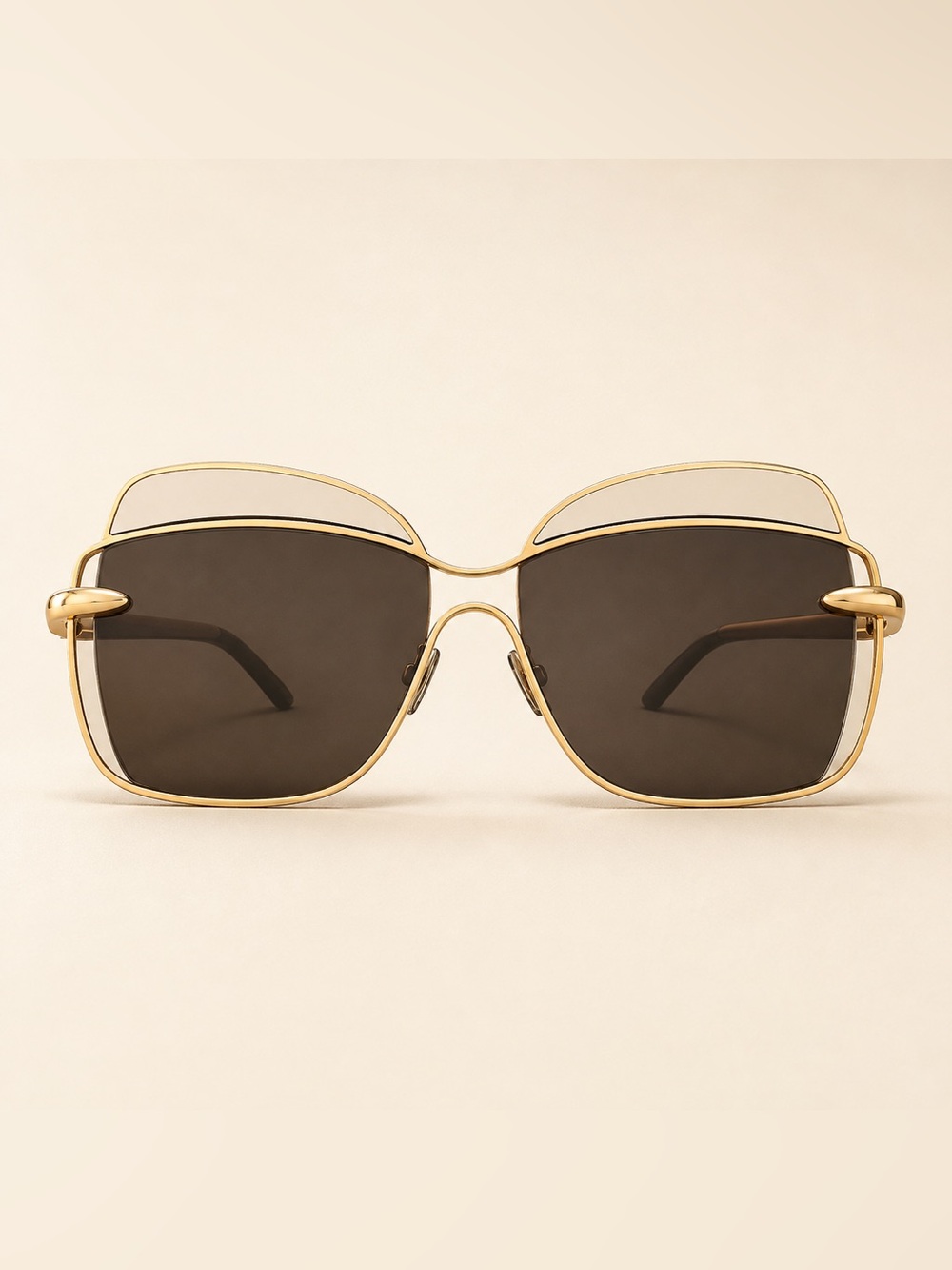 Pomellato PM0057S 001 Pink Gold Grey Luxury Sunglasses + Case RARE